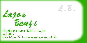 lajos banfi business card